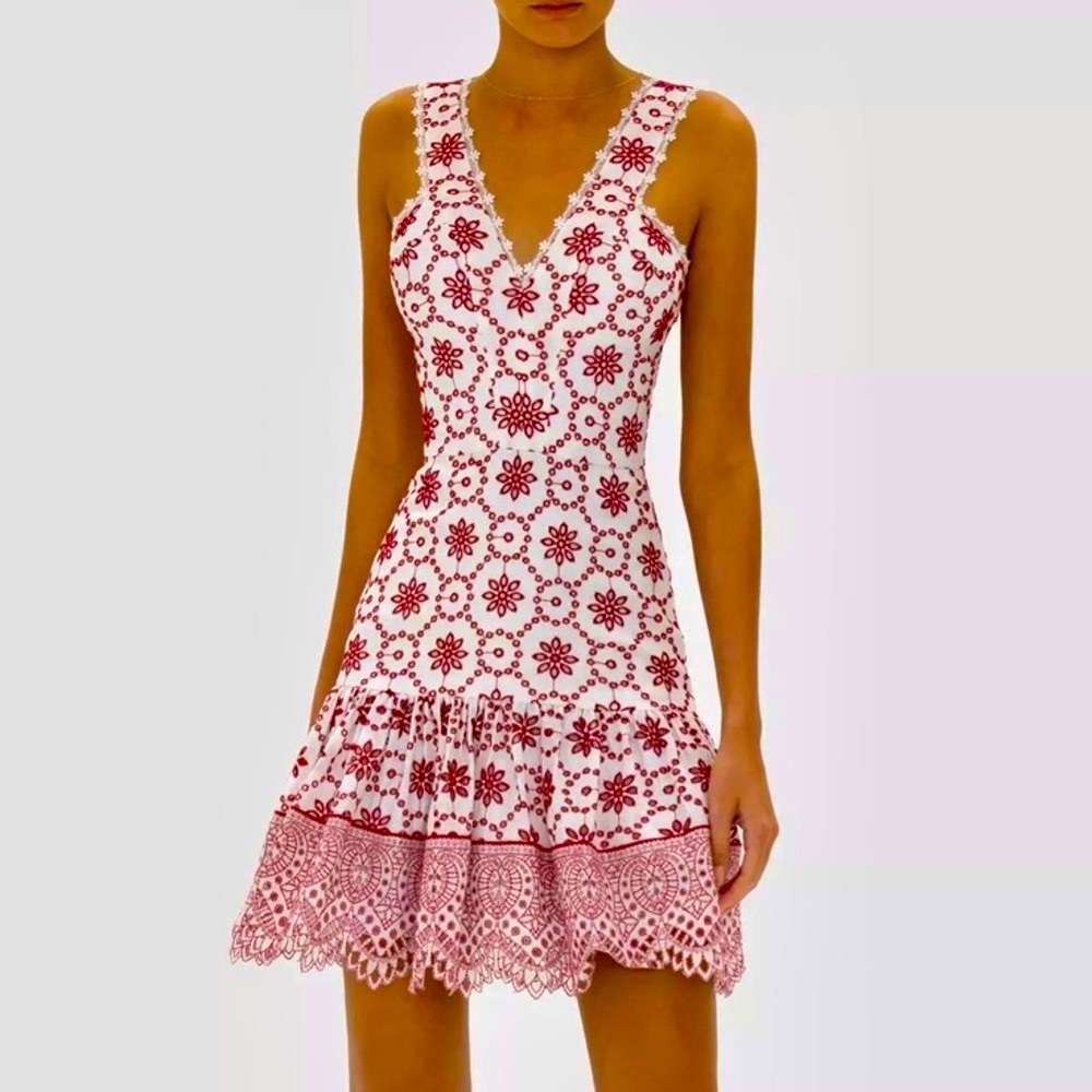 Alexis Villa Embroidered Mini dress Small